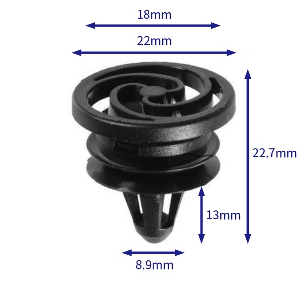 自動車バックル留め具 (100個/バッグ) 大衆: 6k0868243c
