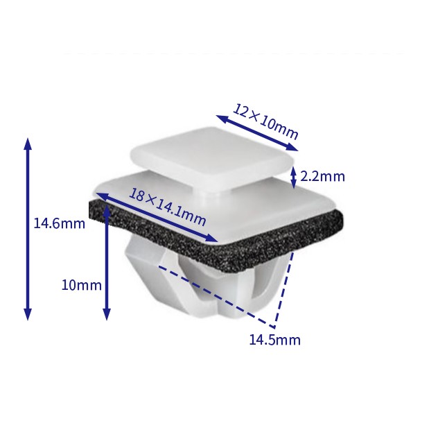 汽车卡扣紧固件(100个/包) 现代:87758-35010