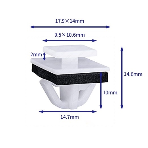 汽车卡扣紧固件(100个/包) 现代:87719-02500；87759-3E000