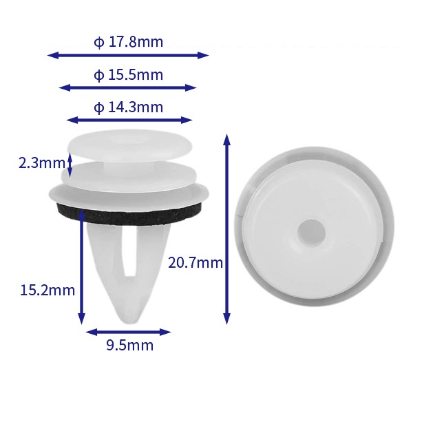 汽车卡扣紧固件(100个/包) 宝马:51418224768；51417262188；07149136882蓝色；07147978862红色