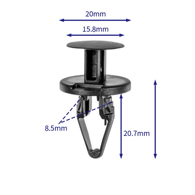 自動車バックル留め具 (100個/バッグ) 共通: 11589292