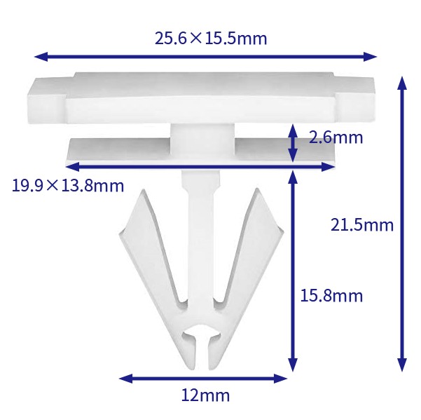 自動車バックル留め具 (100個/バッグ) 共通: 11588818