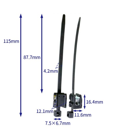 自動車バックル留め具 (100個/バッグ) 自動車バックル留め具
