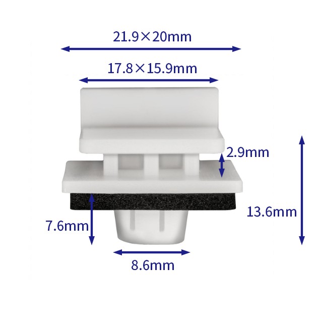 自動車バックル留め具 (100個/バッグ) ホンダ: 91514-saa-003