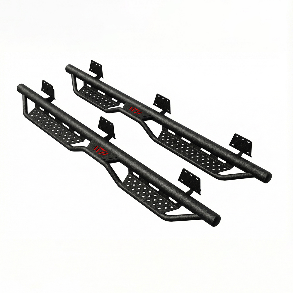 适用于 2019-2026 款道奇 Ram 1500 新车身 Crew Cab 的 6 英寸双级侧踏板（不包括 19-26 款 1500 Classic） 